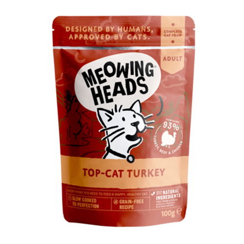 Meowing Heads s puretinom za odrasle mačke 100g